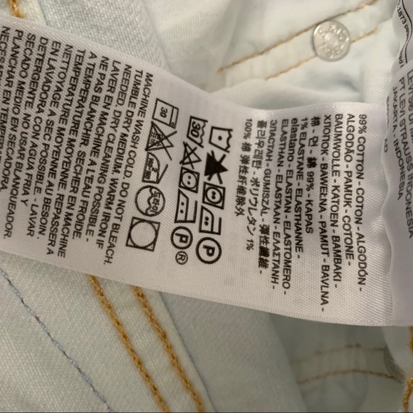 Levi's NEW 501 High Waist Skinny Light Wash Raw Hem Jeans - Picture 16 of 16